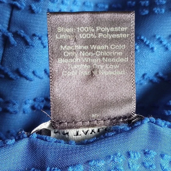 Ann Taylor Textured Semi-Sheer Mini Dress XS Blue Striped Lined  50off3 - Picture 4 of 7